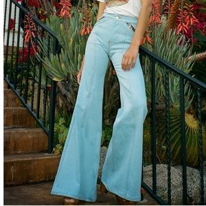 NWT Stoned Immaculate Simone High Waisted Wide Leg Jean in Topanga